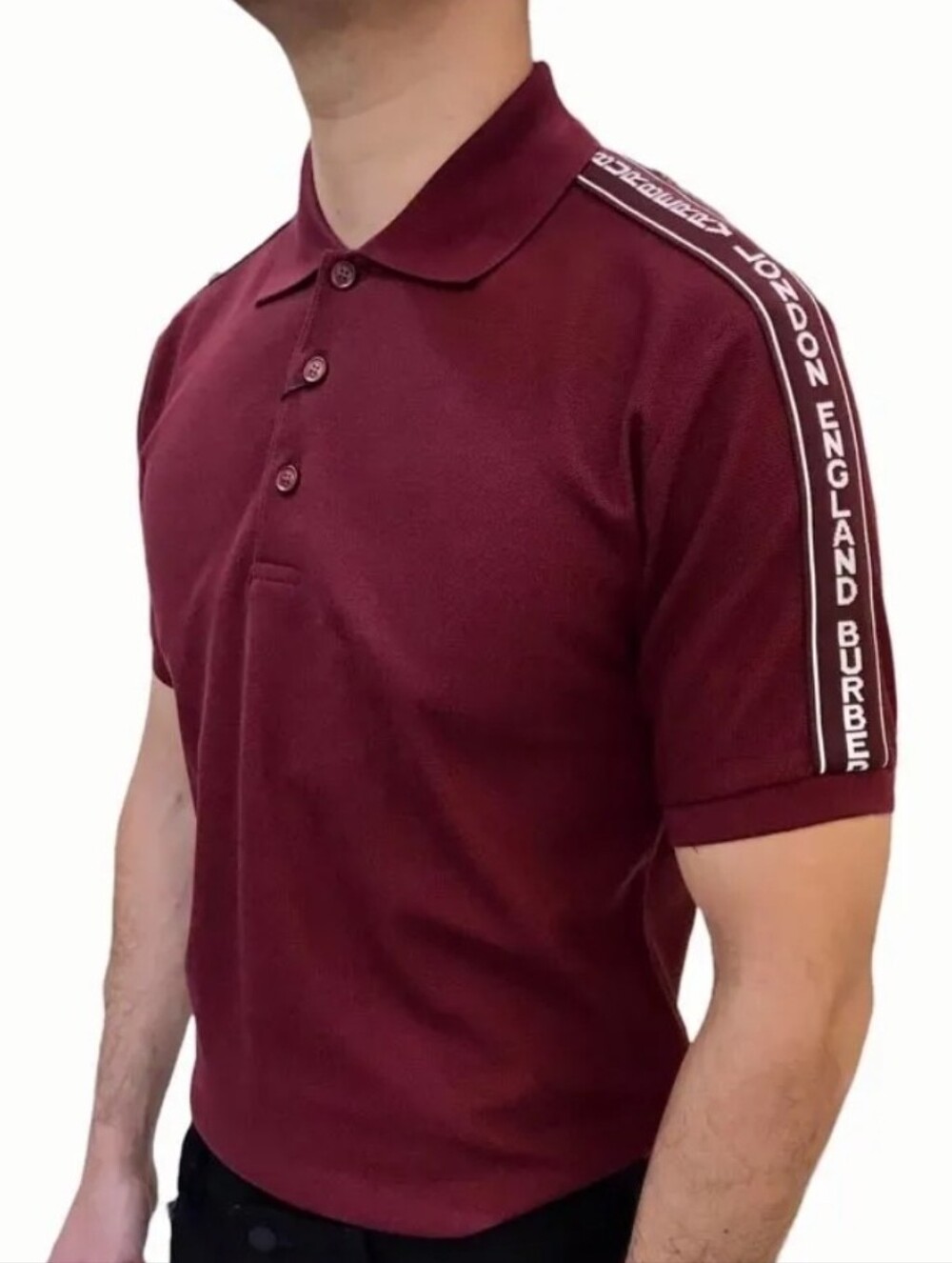 Burberry Tape Logo Polo Shirt